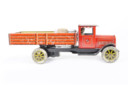 Distler Tin Dump Truck Tin Toy from Germany, JDN