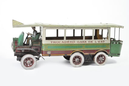 Highly Unusual 976 Bus Toy by Rossignol, CR Tin