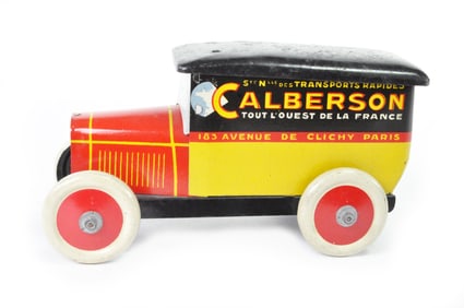 Mario de Andreis EGDA Ets De Andreis Calberson Candy Container French Tin Delivery Van