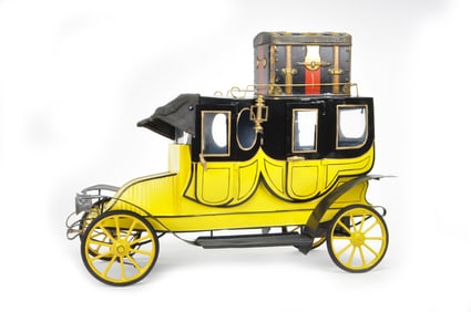 Early French Carriage Style Tin Car, Pinard Style