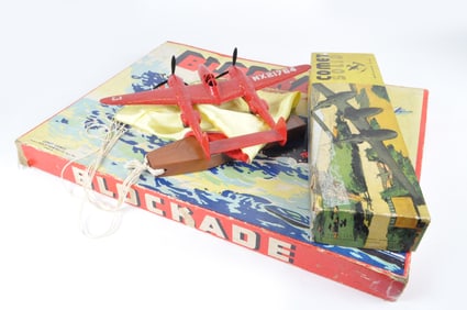 B-26 Maurador and Hubley Diecast Lockheed Lightning Parachute Toy Lot