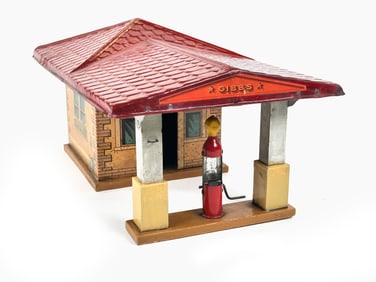 Extremely Fine Gibbs Gas Station with Oil/Gas Pump Building