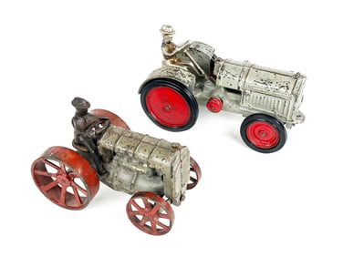 Ford and McCormick Deering Tractor Lot by Arcade Cast Iron Toys