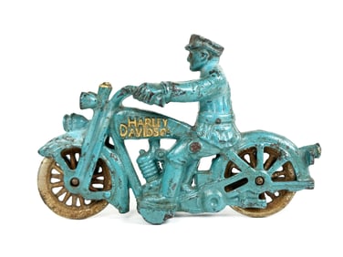 Harley Davidson Cast Iron Motorcycle by Hubley