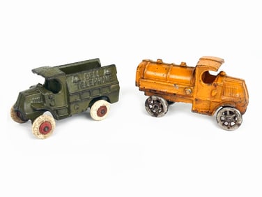Bell Telephone and Cast Iron Gas Truck Lot of 2