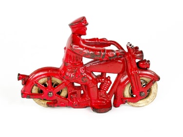 Hubley Cast Iron Motorcycle Cop