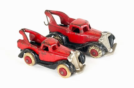 Pair of Hubley Terraplane Cast Iron Toy Trucks