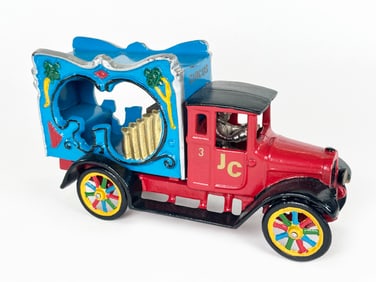 Cast Iron Circus No 3 with Red Baby Style Truck