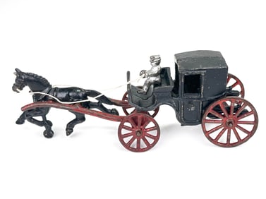 Unusual Hubley Horse Drawn Cab-Limousine circa 1910