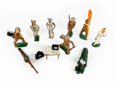 Lead Soldier Lot of Barclay, Manoil, and Grey Iron Figures