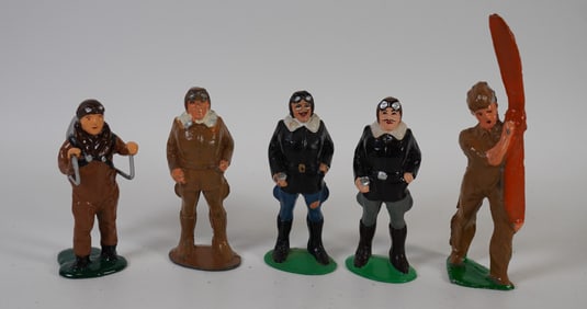 Lot of 5 Aviation Soldiers Lead Pilots including Custom Soldier with Jet Pack!