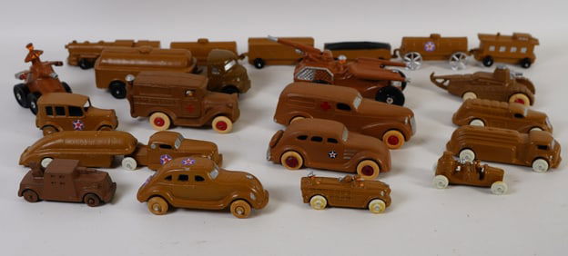 Lot of 15 Barclay Manoil Tootsie Toy & Custom Army Diecast & Lead Vehicles