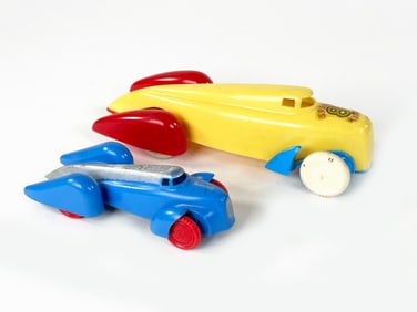 Renwal Plastic Large No. 58 & No. 5 Small "Speed King" Racers