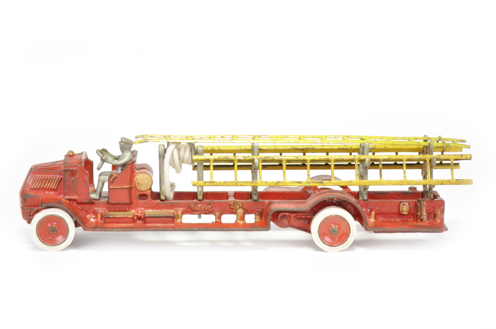 Large Arcade Cast Iron Mack Hook & Ladder Fire Engine Truck 20" Auction