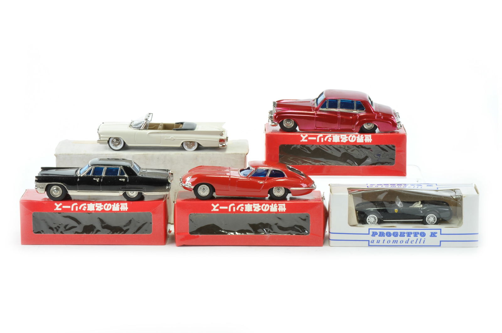 Lot of Diecast MAE 61 Chrysler 300G/Progetto K 52 Ferrari 225 S/3 World’s Famous Car Series Boxed (1 of 7)