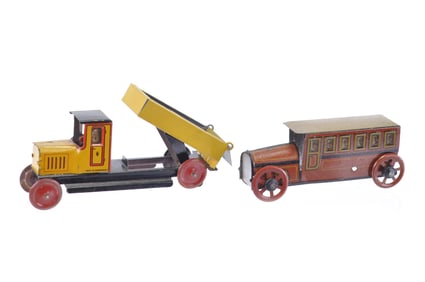 Fischer Working Dump Truck and Rare Bus