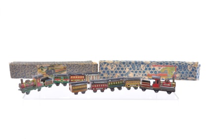 Japanese Penny Toy Trains with Boxes, K Japan