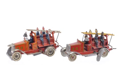 Kellerman Lot of Two Fire Toys, German Tin