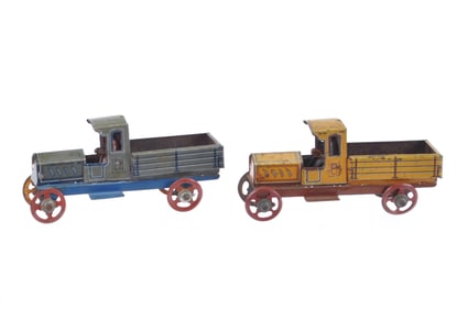 Two Fischer Penny Toy Trucks