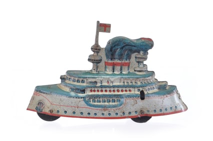 HMS Indomitable by Distler Penny Toy ca 1907
