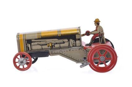 Distler Motorized Tractor Penny Toy in Tin