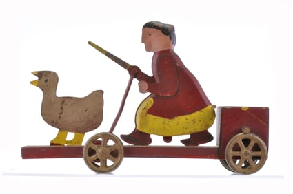 Dayton Girl and Goose Steel Friction Toy