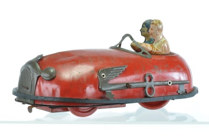 Lindstrom ca. 1930s Pressed Steel Windup #934 "Skeeter Bug" Bumper Car