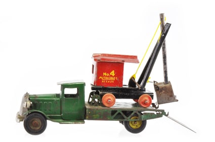 Detailed Metalcraft Truck and Crane Steel Toys