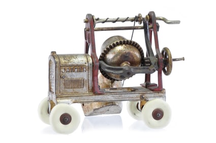 Kenton Silver and Red JAEGER Cement Mixer in Cast Iron