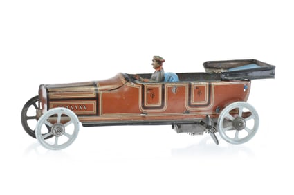 Fischer Penny Toy Open Touring Car Tin Windup