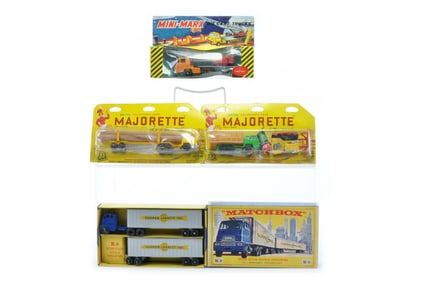 Unusual Majorette Deluxe Toys, Mini-Marx, and Matchbox Diecast Trucks