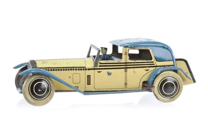 Wells Brimtoy Ltd Tin Rolls Royce in Blue and White
