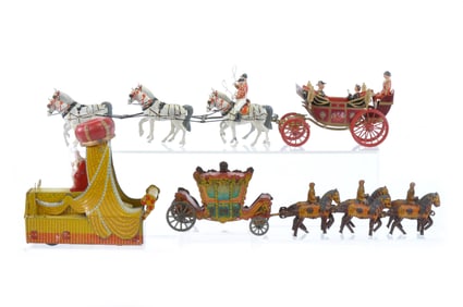 English Coronation Coach Toys in Tin and Lead