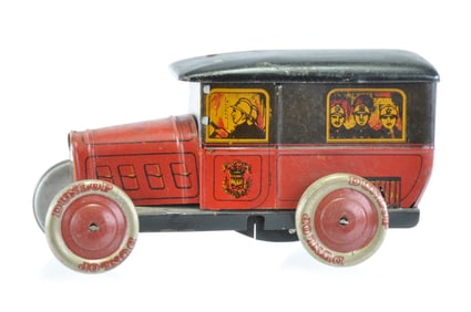 French Fire Department Car SP9 Tin Candy/Biscuit Container
