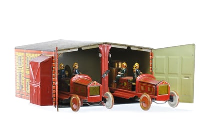 Tipp & Company (TippCo) Fire Engine and Tin Hose Truck with Garage