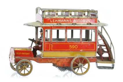 Lehmann Autobus No. 590, German Tin Windup