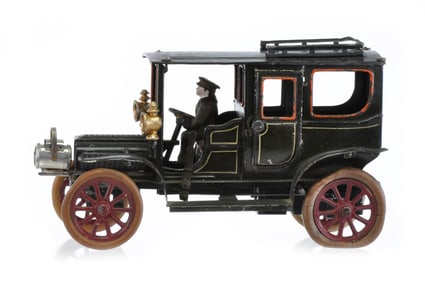 Dark Green Hand Painted Carette Tin Limousine