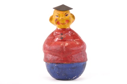 German Paper Mache Rolly Polly Chinaman