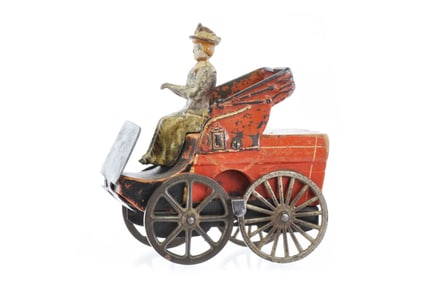 D.P. Clark Runabout Automobile in Steel and Wood Circa 1902