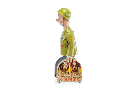 Unique Art G.I. Joe and K-9 Pups Tin Windup
