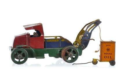 Marx Mack Tow Truck and Penna[sylvania] Oil Cart Tin Windup