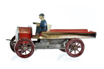 A.C. Gilbert Red Pickup Truck with Windup