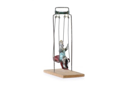 Gibbs Toys Girl on Swing, Tin with Wood