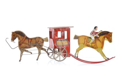 Gibbs Rocking Horse and No. 17 U.S. Mail Cart