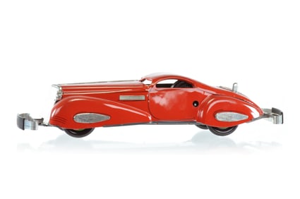 Marx Red Reversing Car Tin Windup
