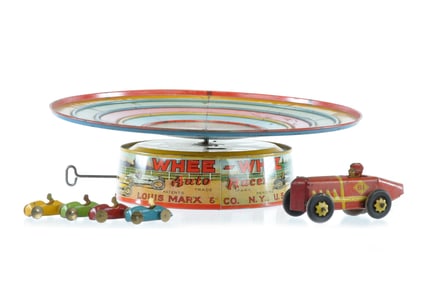 Marx Whee-Whiz Auto Racer Track and Car #61 Tin Windups