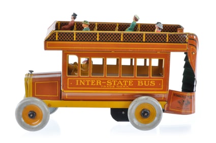 Brown Variation of Inter-State Bus 109 by Strauss Tin Toys