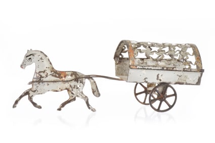Fallows Early American Horse Drawn Tin Cart with Stars
