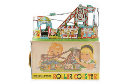 J. Chein Tin Lithographed Windup No. 275 Rollercoaster Boxed
