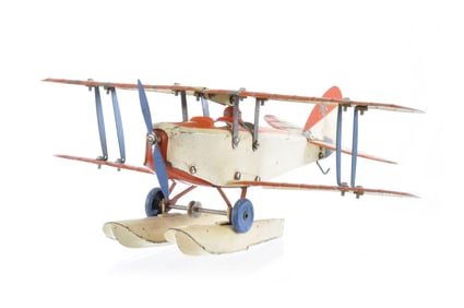 Meccano Orange and Cream Biplane/Aeroplane Constructor Kit
